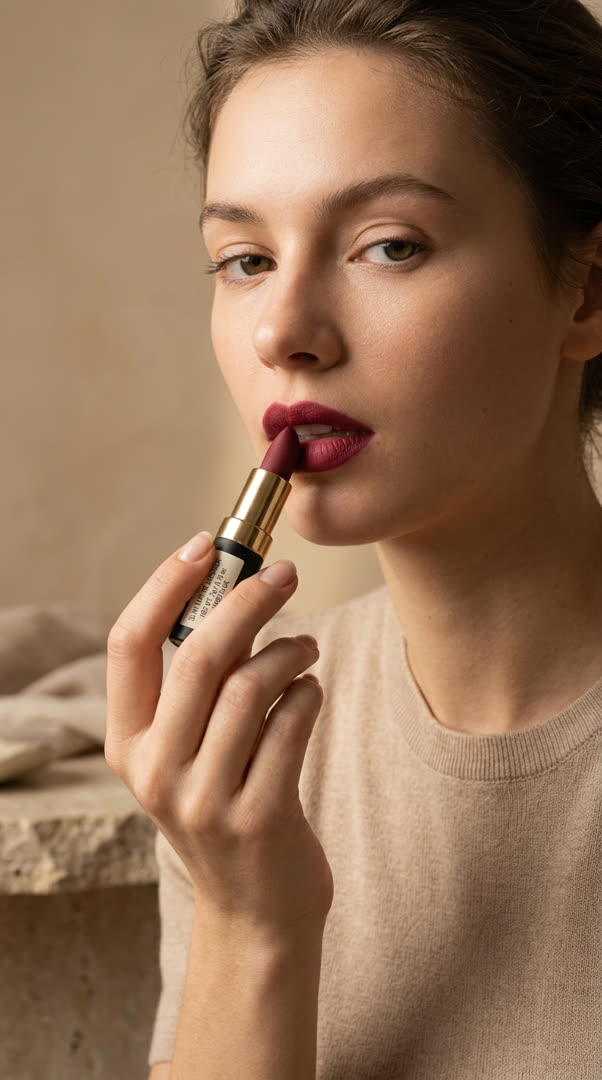 Same lipstick on a model