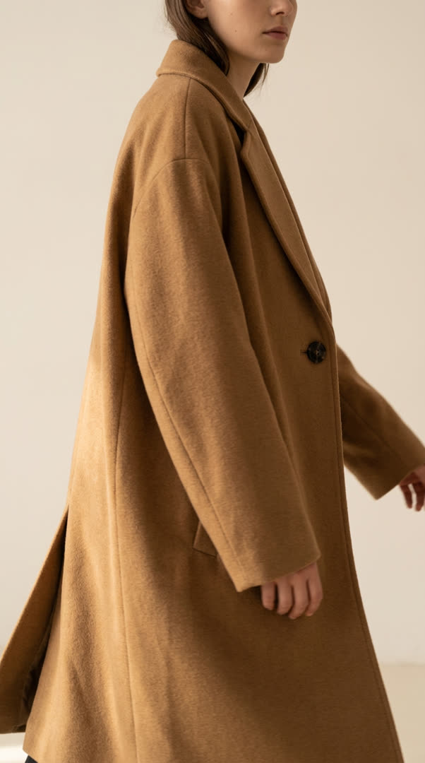 Same overcoat on a model
